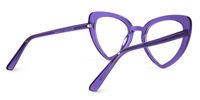 Morris - Geometric Purple Eyeglasses | Vooglam Side View