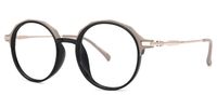 Round Black Eyeglasses | Vooglam.com Front View