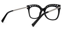 Square Black Eyeglasses | Vooglam.com Side View