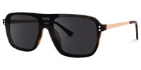 Johnson - Aviator Tortoise Clip-On Sunglasses - 2