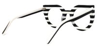 Marisa - Cat Eye White/Black Eyeglasses | Vooglam Side View