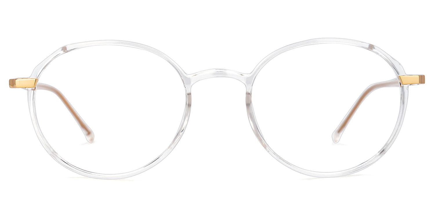 Demetris Round Crystal Eyeglasses Vooglam