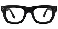 Rectangle Black Eyeglasses | Vooglam.com Angle View