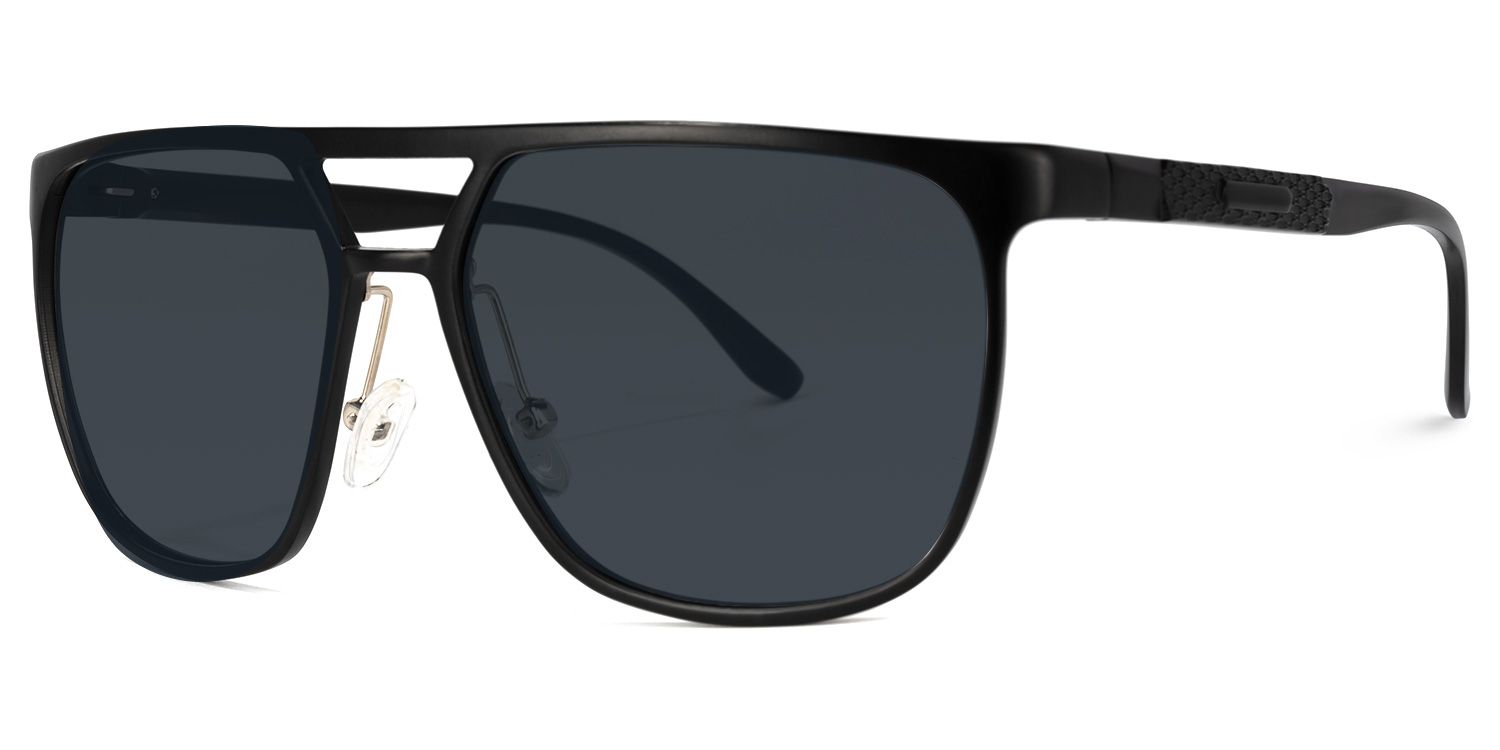 Aviator Black Sunglasses | Vooglam.com Front View