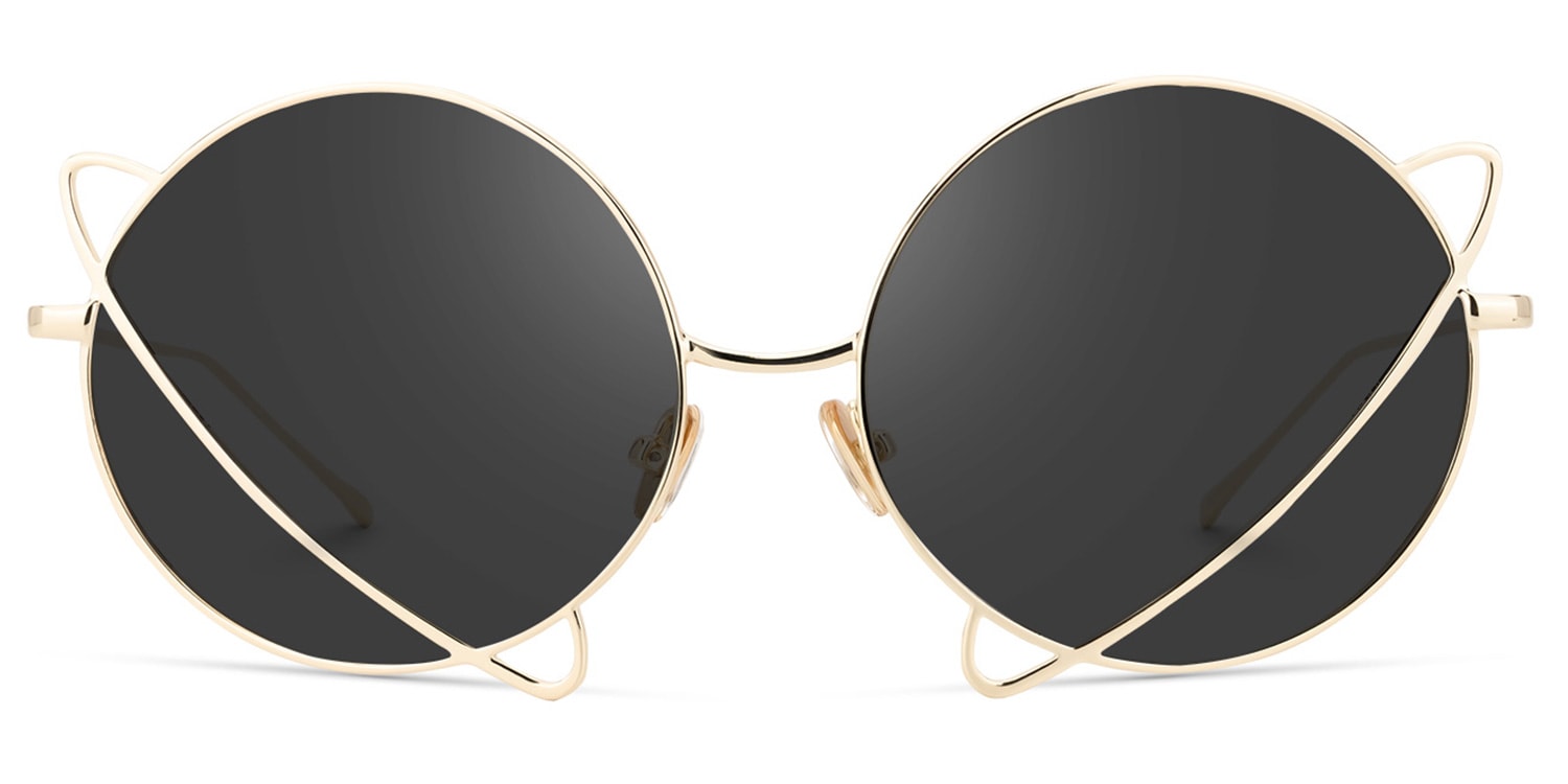 

Keisha - Round Gold Sunglasses