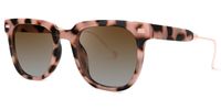 Square Pink/Tortoise Sunglasses | Vooglam.com Front View
