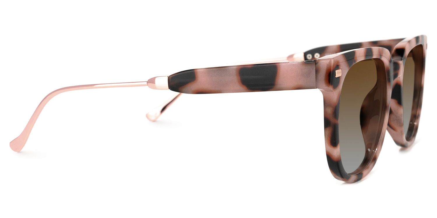 Square Pink/Tortoise Sunglasses | Vooglam.com 4