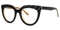 Round Black Eyeglasses | Vooglam.com Front View