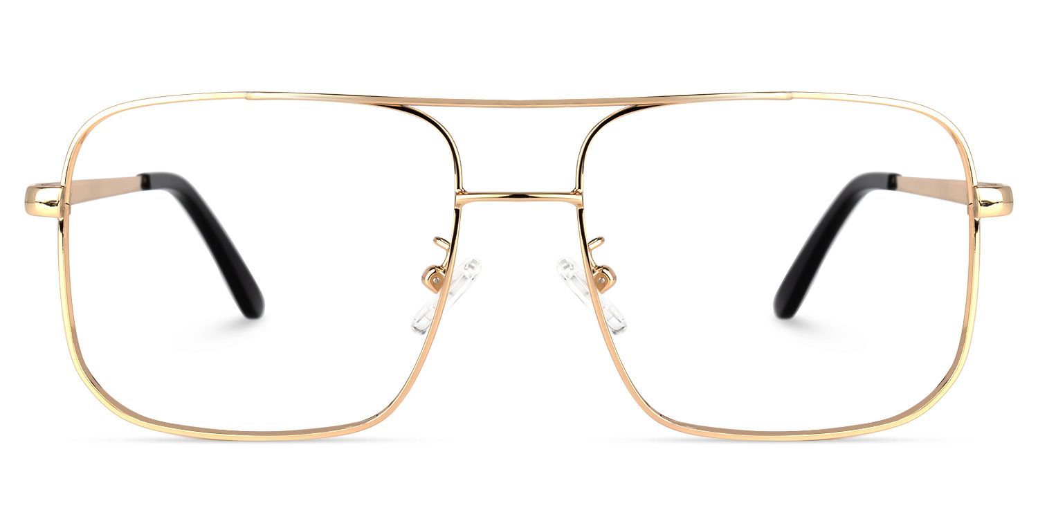 Aviator Gold Eyeglasses | Vooglam.com Angle View
