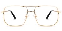 Aviator Gold Eyeglasses | Vooglam.com Angle View