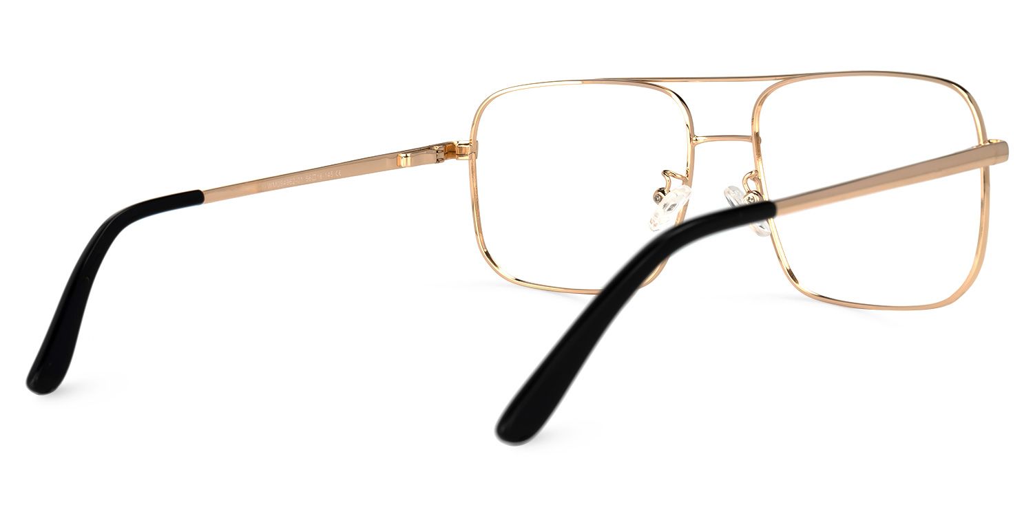 Aviator Gold Eyeglasses | Vooglam.com Side View