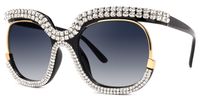 Kyaw - Square White Sunglasses | Vooglam Front View
