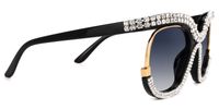 Kyaw - Square White Sunglasses | Vooglam 