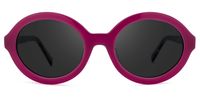 Round Purple Sunglasses | Vooglam.com Angle View
