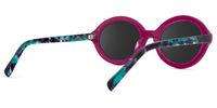 Round Purple Sunglasses | Vooglam.com Side View