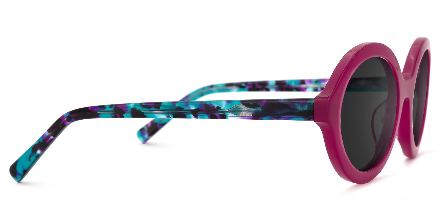 Round Purple Sunglasses | Vooglam.com 4