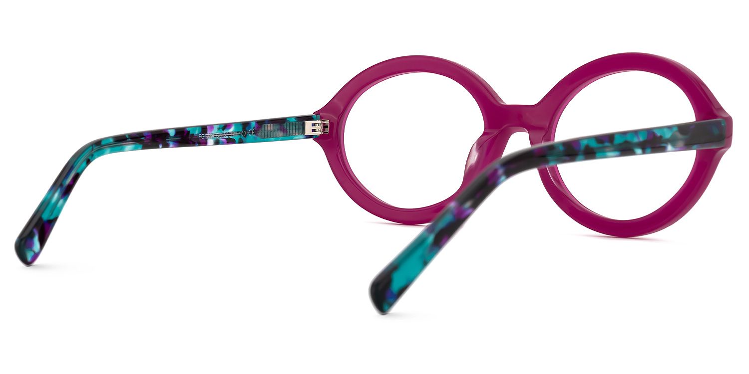 Hoskins - Oval Purple Eyeglasses product detail 3