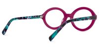 Oval Purple Eyeglasses | Vooglam.com Side View