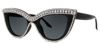 Cat Eye White Sunglasses | Vooglam.com Front View