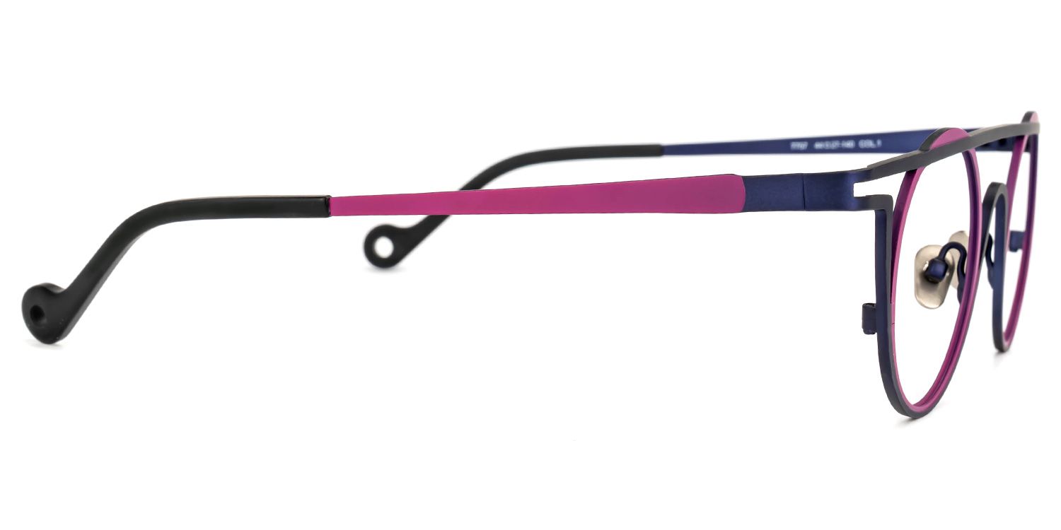 Arrabella - Round Purple Eyeglasses | Vooglam 4
