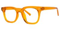 Square Orange Eyeglasses | Vooglam.com Front View