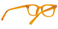 Square Orange Eyeglasses | Vooglam.com Side View