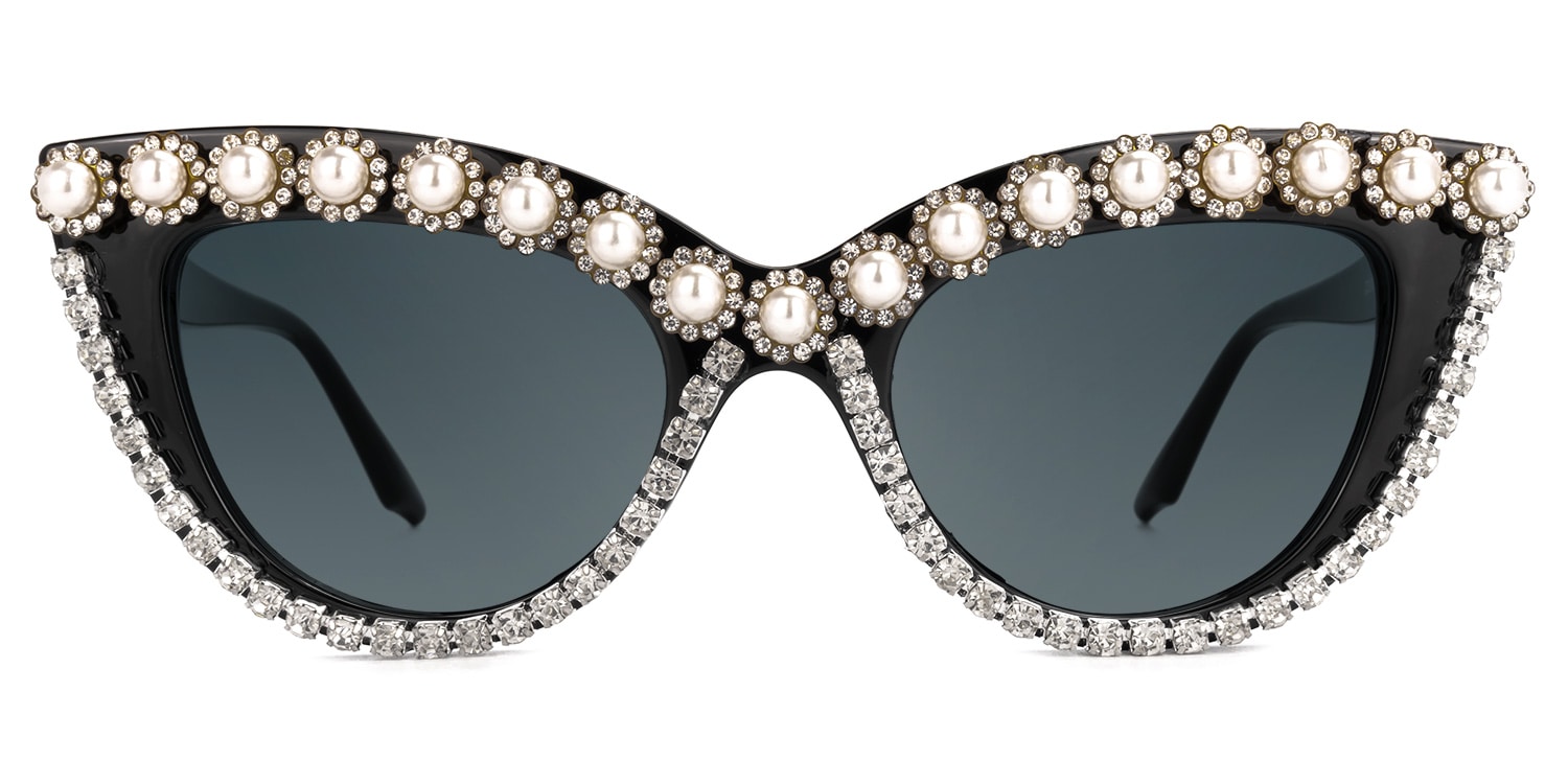 

Santos - Cat Eye Black Sunglasses