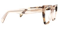 Sanna - Square Champagne Eyeglasses | Vooglam 
