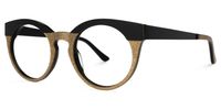 Round Shiny/Gold Eyeglasses | Vooglam.com Front View