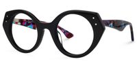 Geometric Black Eyeglasses | Vooglam.com Front View