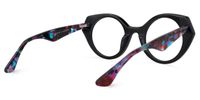 Geometric Black Eyeglasses | Vooglam.com Side View