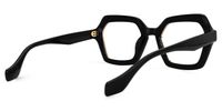 Geometric Black Eyeglasses | Vooglam.com Side View