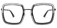 Square Black Eyeglasses | Vooglam.com Angle View