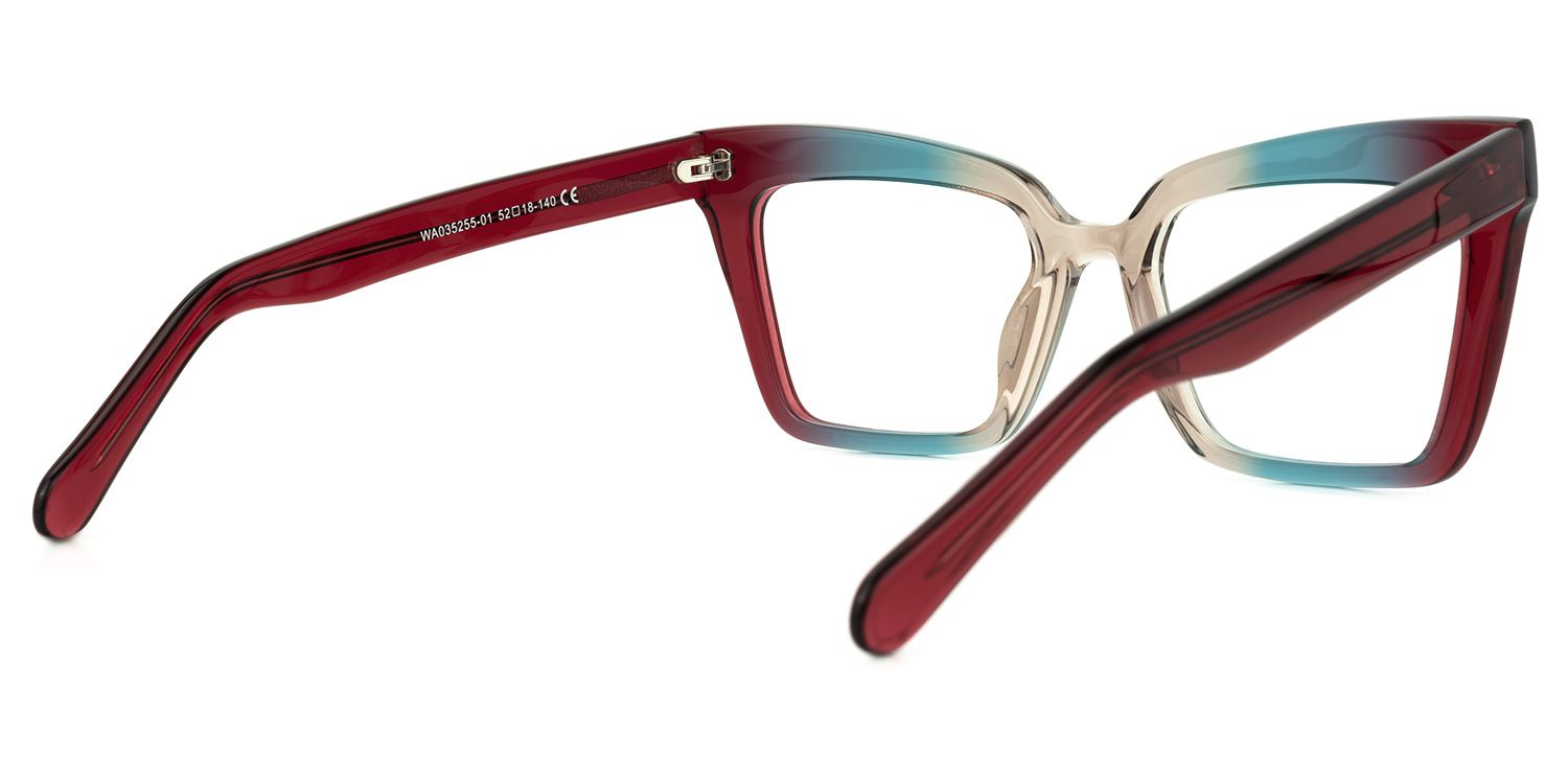Galarza -  Vaporwave Vibe Gradient Red Eyeglasses | Vooglam Side View