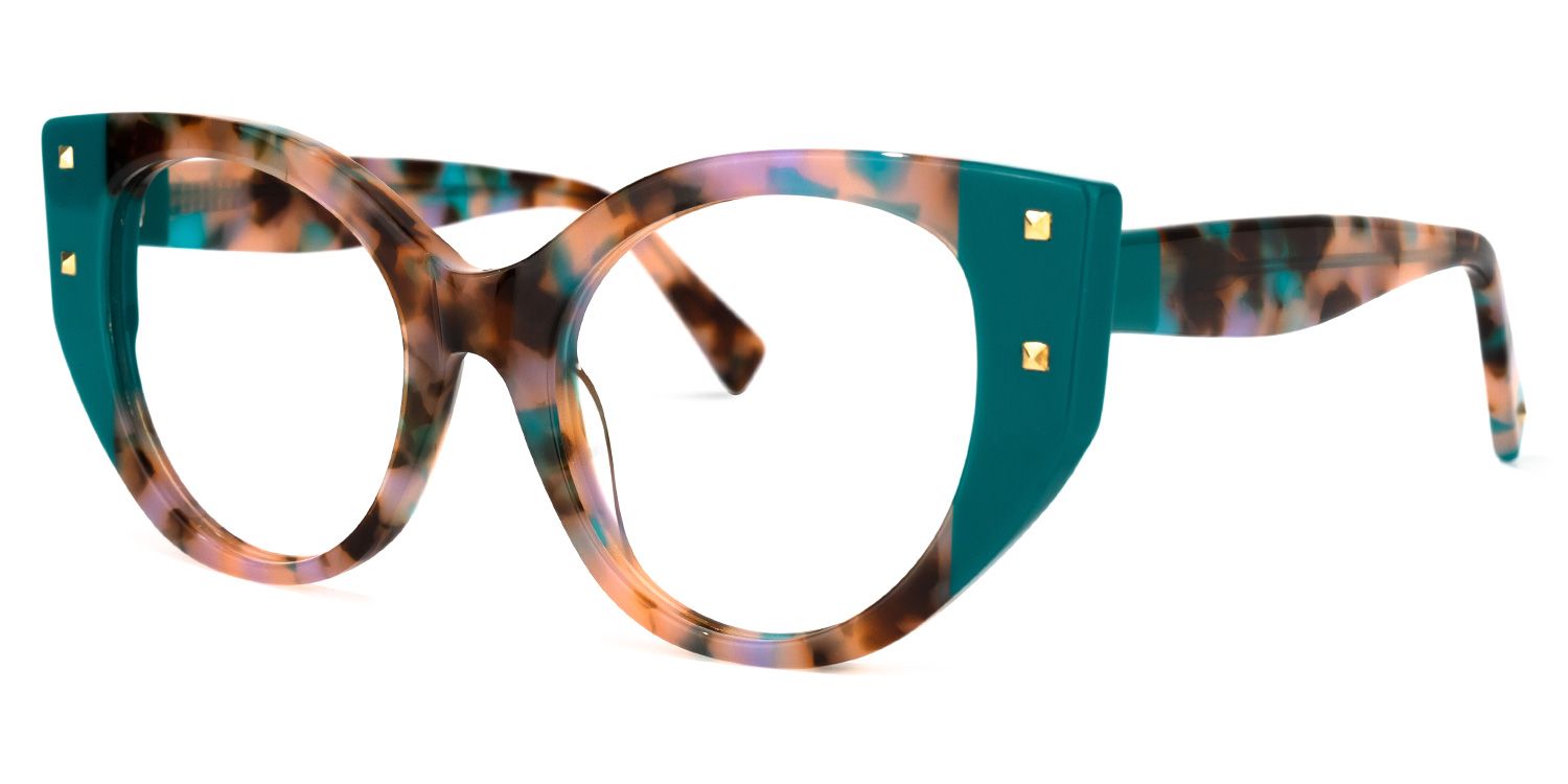 Kornegay - Cat Eye Floral Eyeglasses | Vooglam Front View