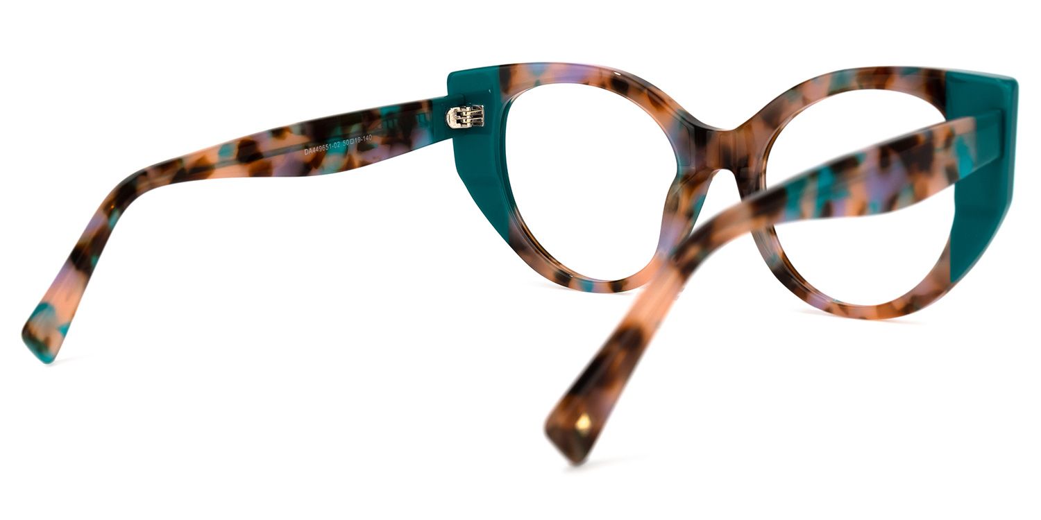 Kornegay - Cat Eye Floral Eyeglasses | Vooglam Side View