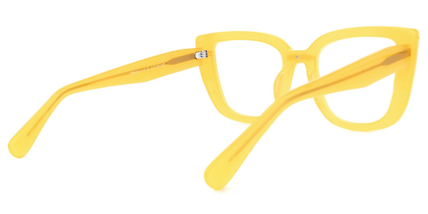 Sturgis - Rectangle Yellow Eyeglasses | Vooglam Side View