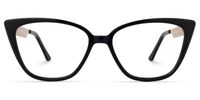 Rectangle Black Eyeglasses | Vooglam.com Angle View