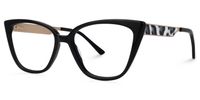 Rectangle Black Eyeglasses | Vooglam.com Front View
