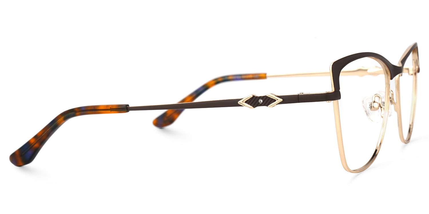 Rectangle Brown Eyeglasses | Vooglam.com 4