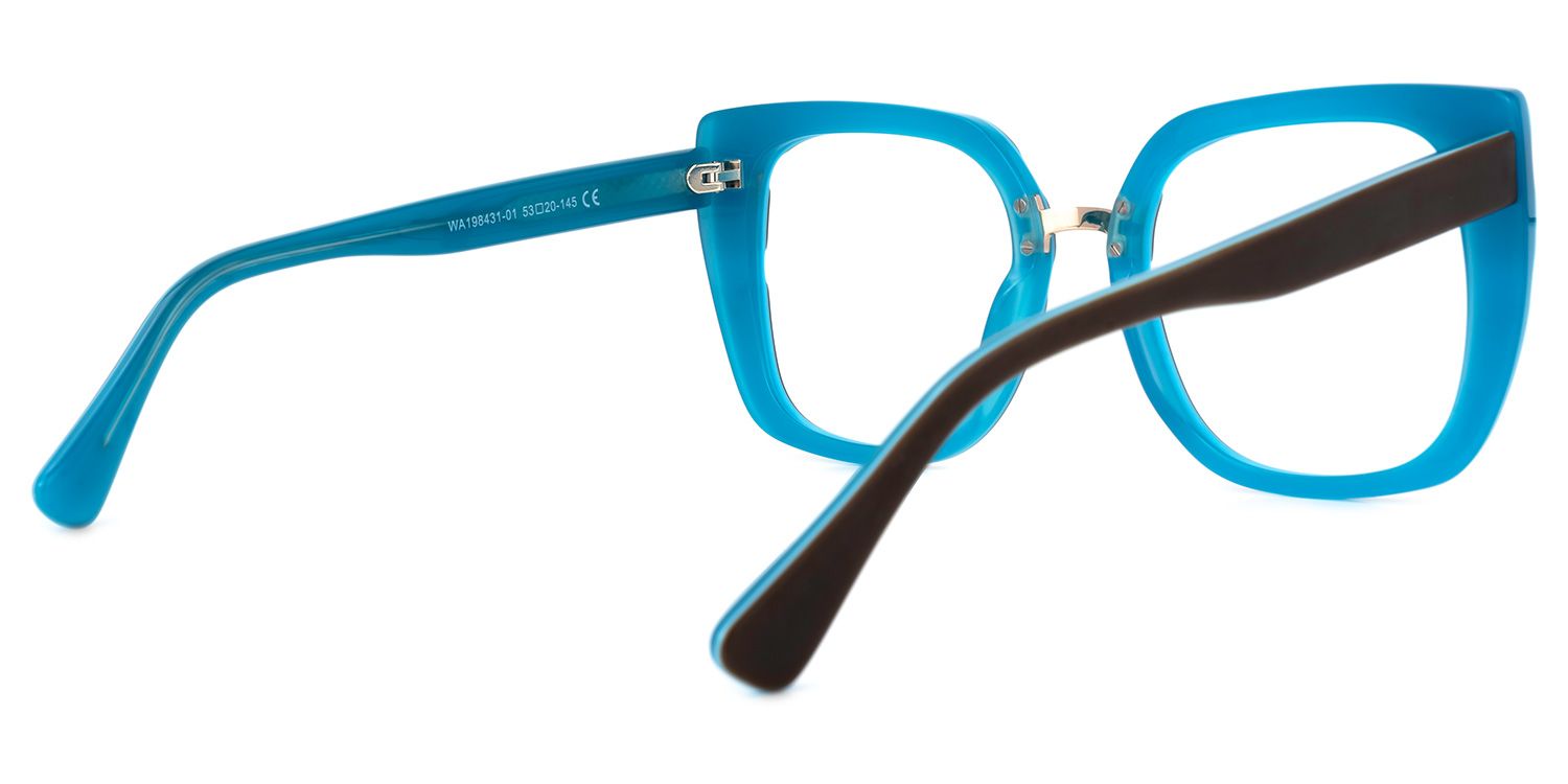 Square Brown Eyeglasses | Vooglam.com Side View