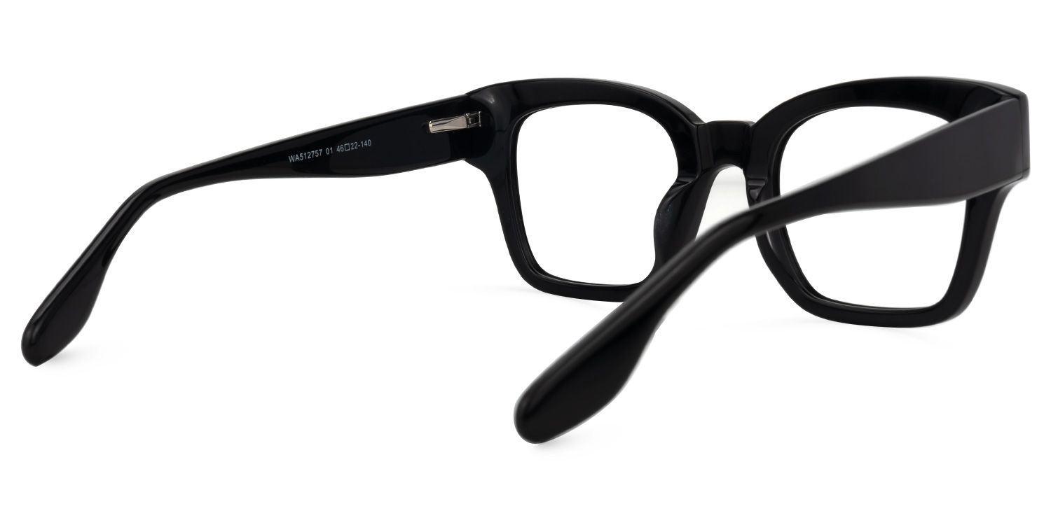 Rectangle Black Eyeglasses | Vooglam.com Side View