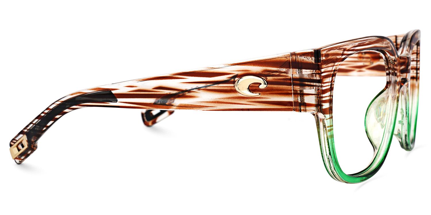 Rectangle Green Eyeglasses by Vooglam.com - Product View 4