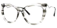 Geometric Grey Eyeglasses | Vooglam.com Front View