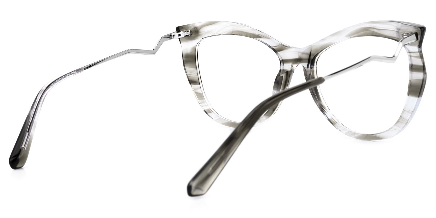 Kristy - Geometric Grey Eyeglasses product detail 3