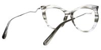 Geometric Grey Eyeglasses | Vooglam.com Side View