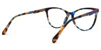 Cat Eye Blue/Tortoise Eyeglasses | Vooglam.com Side View