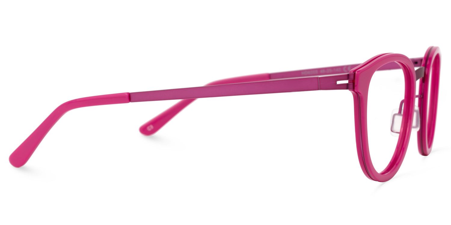 Round Bright/Pink Eyeglasses | Vooglam.com 4