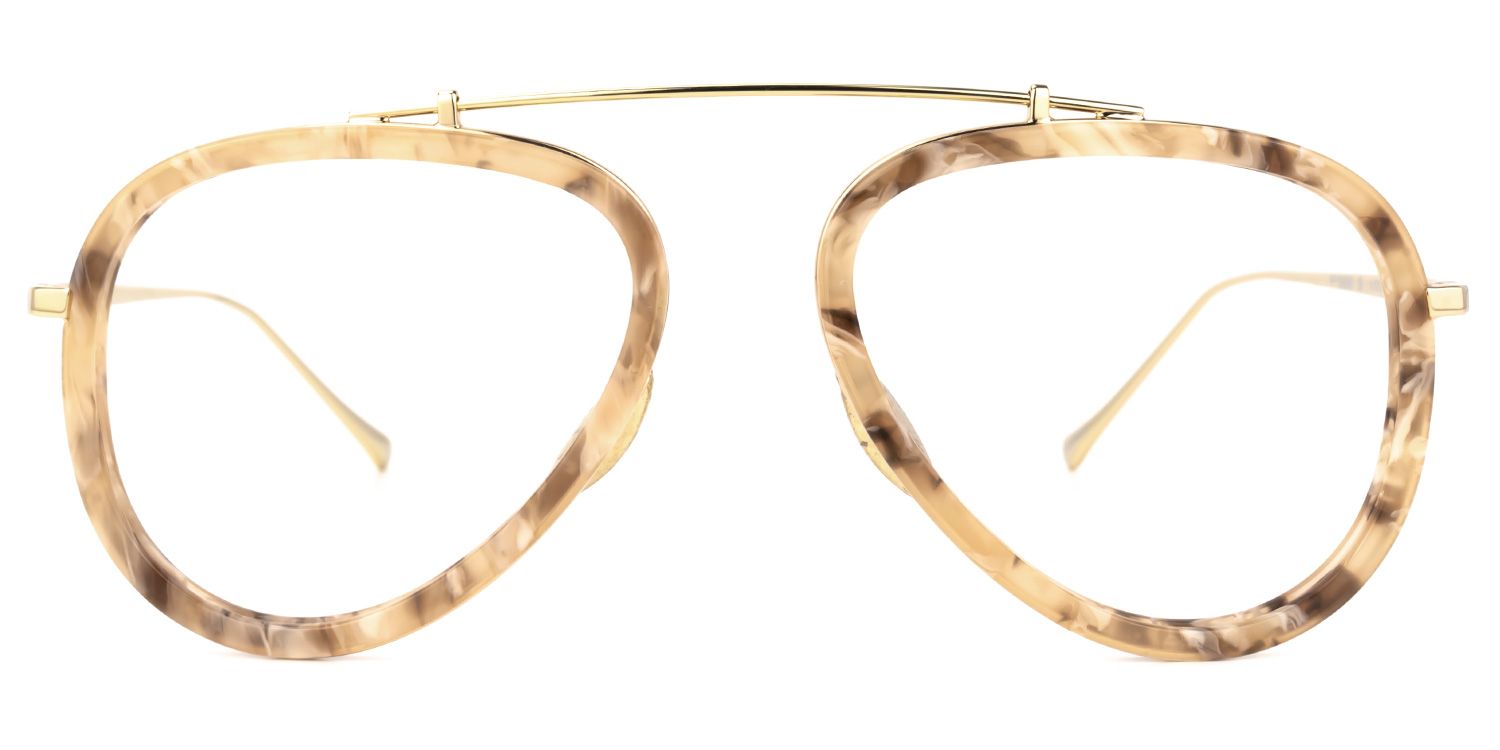 Aviator Floral Eyeglasses | Vooglam.com Angle View