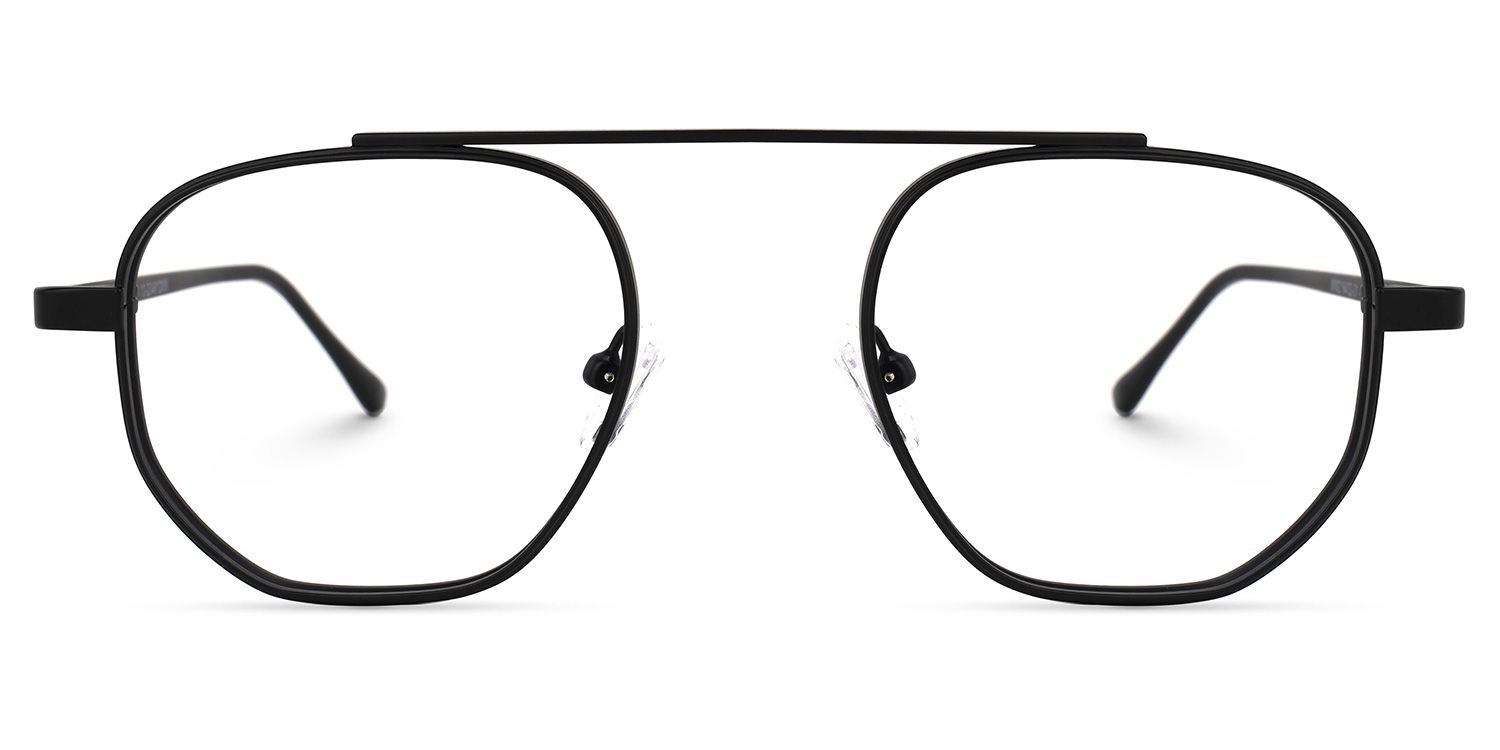 Aviator Black Eyeglasses | Vooglam.com Angle View